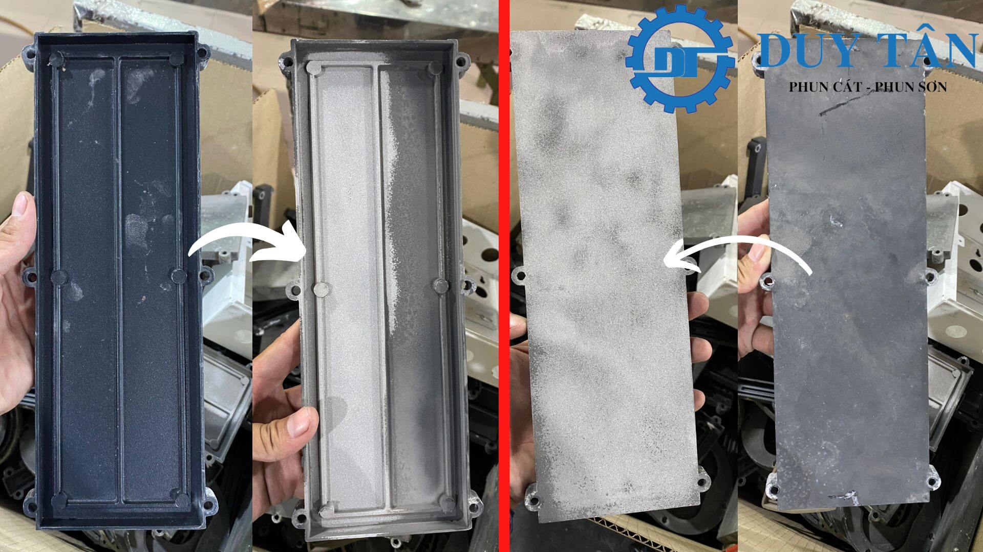 Phun cát tạo nhám bề mặt 5 phun cát tẩy sơn Duy Tân